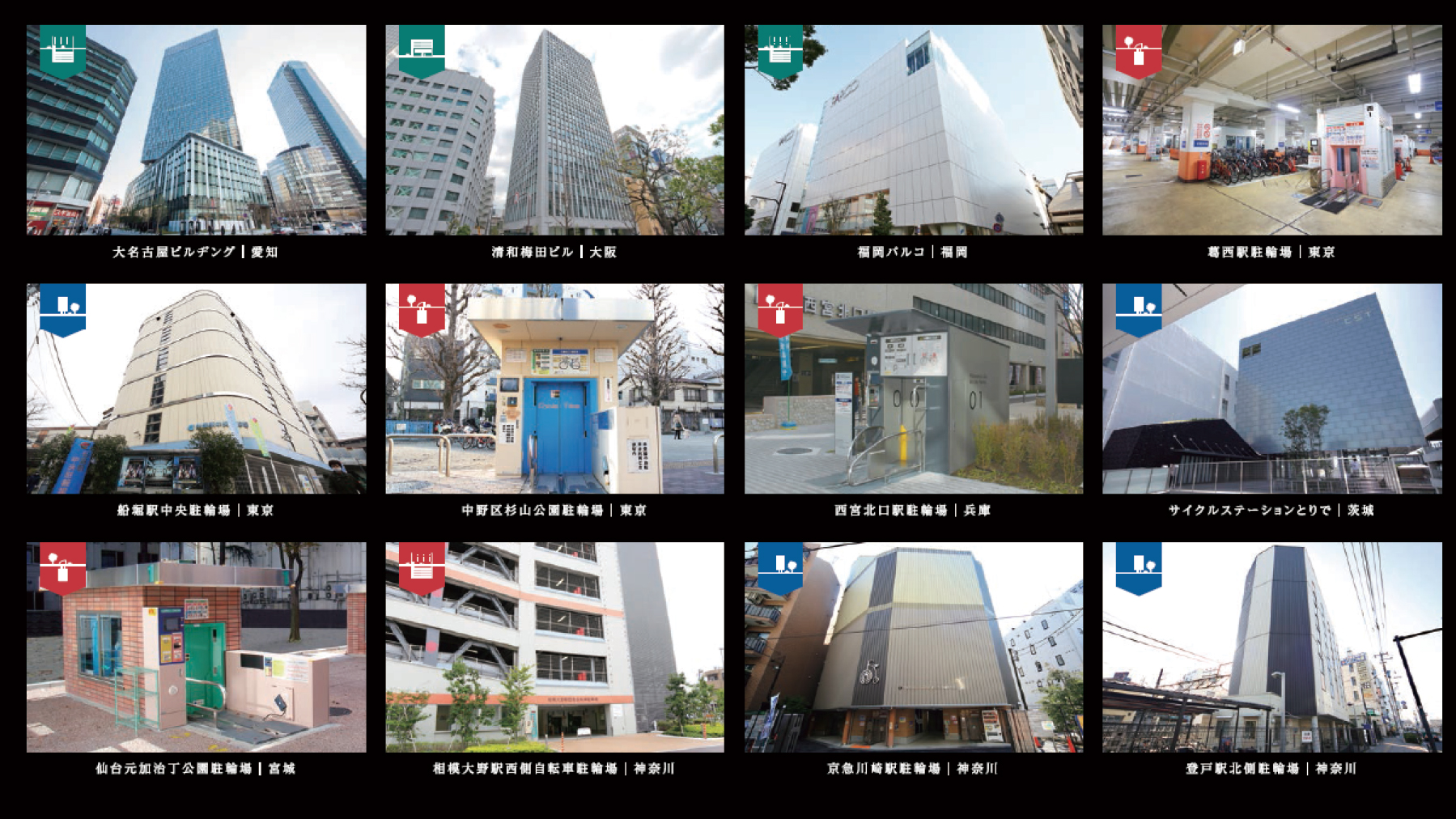 機械式駐輪場（サイクルツリー&reg;）の納入実績